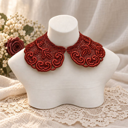 Machine Embroidered Lace Collars for Dolls