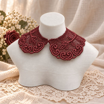 Machine Embroidered Lace Collars for Dolls