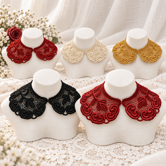 Machine Embroidered Lace Collars for Dolls